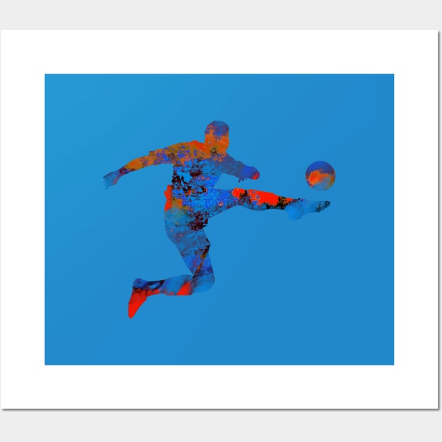 Footballer / Soccer Player Wall Art by DavidLoblaw